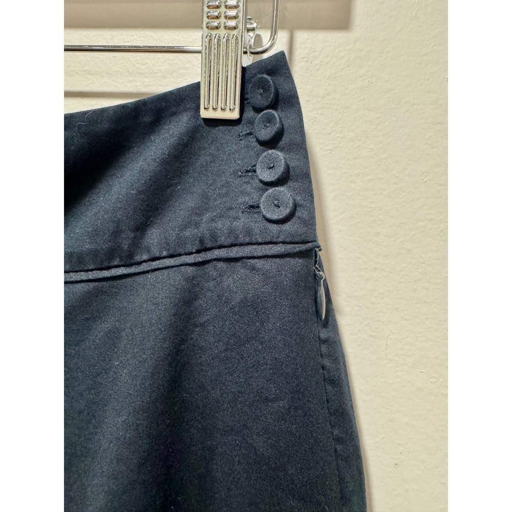 Ann Taylor Petites Navy Blue Floral Embroidered A-Line Skirt Size 2P - Picture 4 of 5